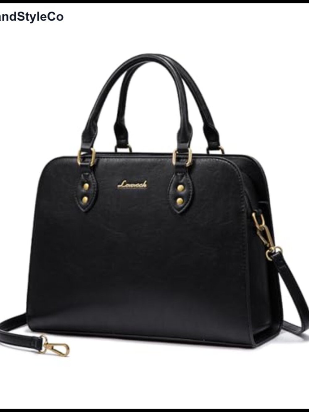 Vintage-Style Leather Satchel Tote Crossbody Purse, Top Handle Shoulder Bag